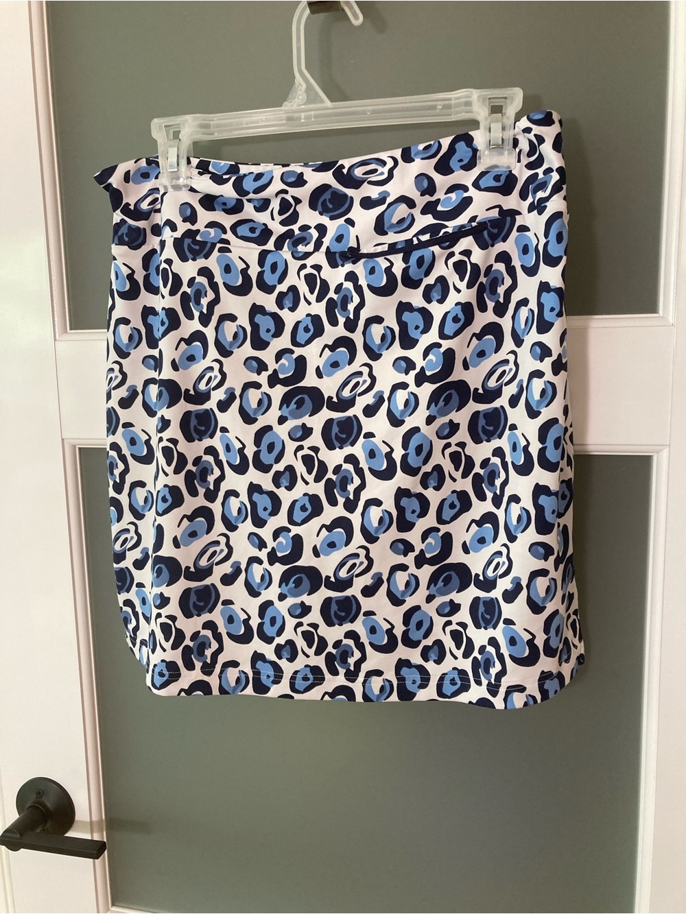 Golftini Leopard Athletic Golf Skort - Cyclone - Blue, Navy, White - Large - Picture 4 of 13